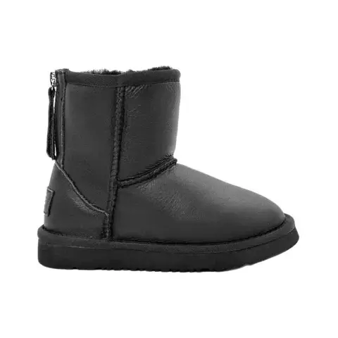 Kids Zip Metallic Black