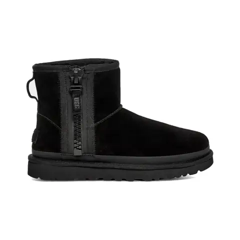 Ugg Classic Mini Zipper Tape Logo Black