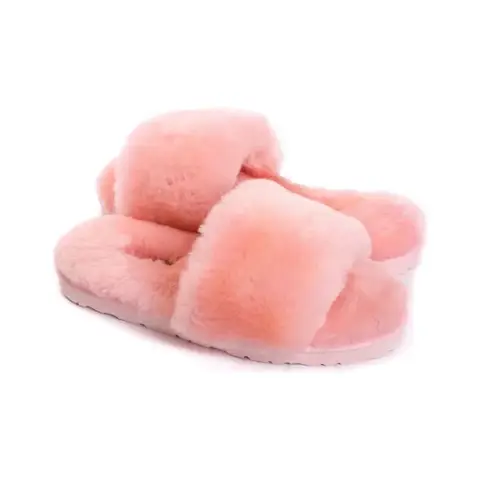 Fluff Slide Slippers Pink
