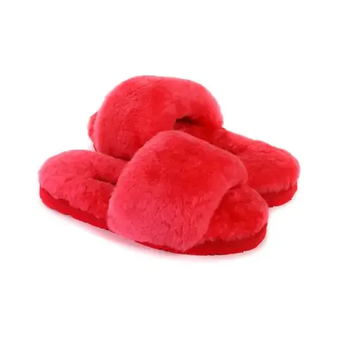 Fluff Slide Slippers Watermelonred