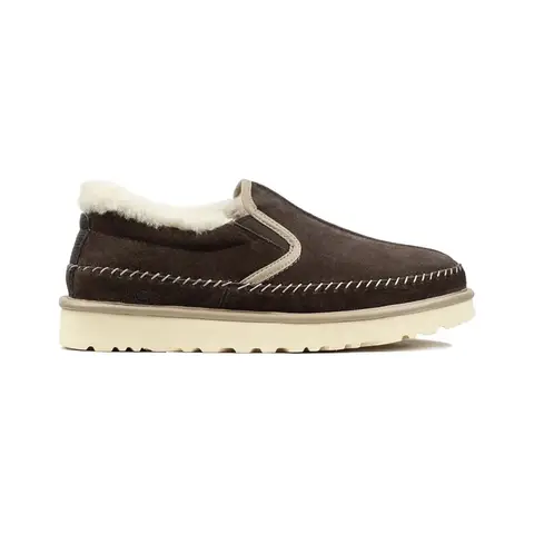 Mens Stitch Slip On Chocolate
