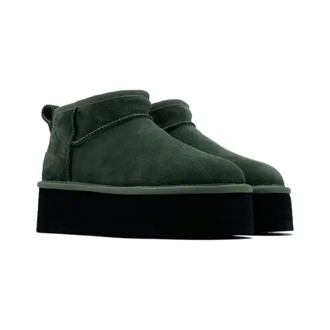 Ugg Classic Ultra Mini Platform Burn Olive
