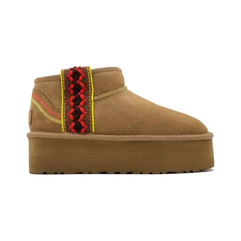 Ugg Classic Ultra Mini Braid Platform Chestnut
