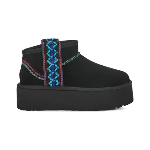 Ugg Classic Ultra Mini Braid Platform Black
